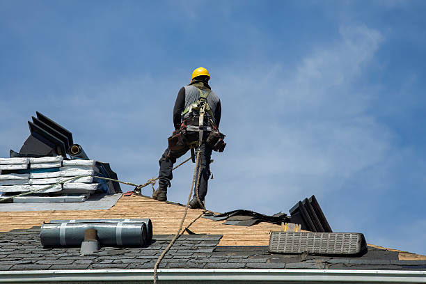 Professional Gutter Installation technician working in Campbelltown, PA